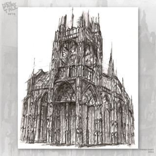 cathedrals in sketchbook